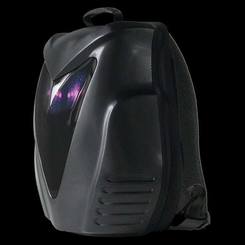 Smart LED Owl Motorcycle Backpack with USB Port