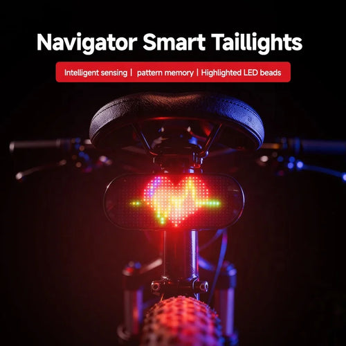 Navigator Smart LED Bike Tail Light with Turn Signals & Brake Alert
