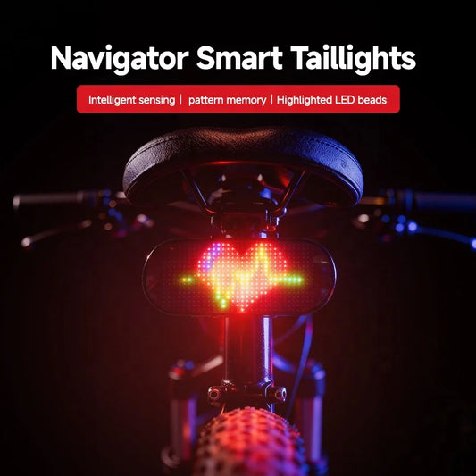 Navigator Smart LED Bike Tail Light with Turn Signals & Brake Alert