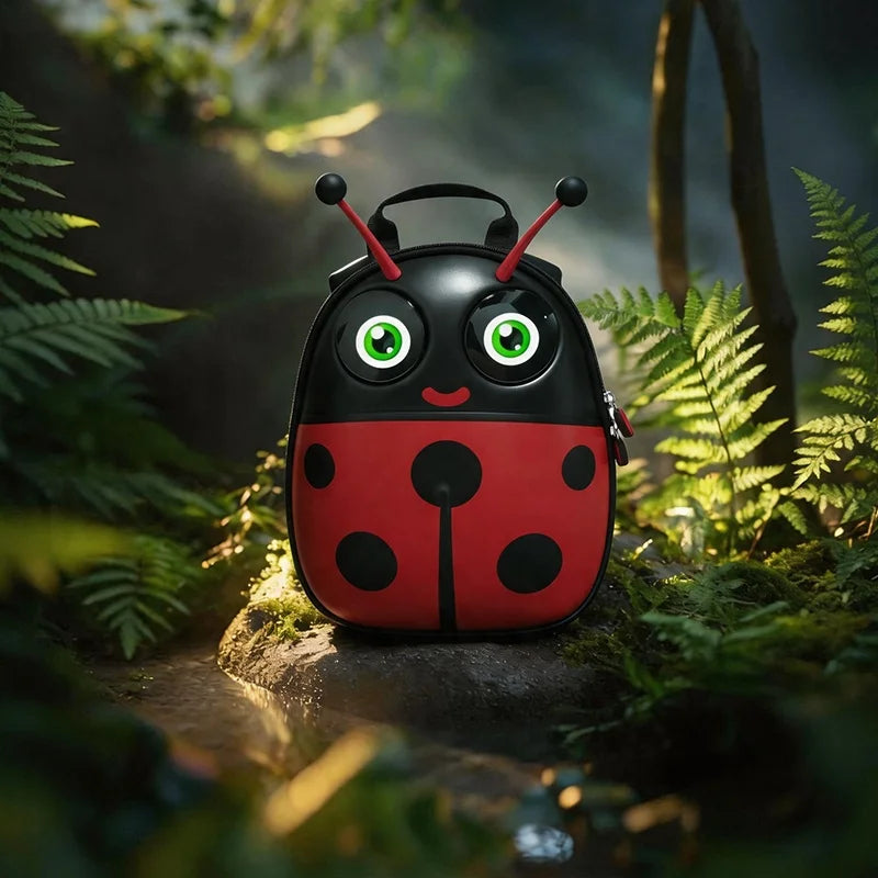 Cute Ladybug LED Kids Backpack
