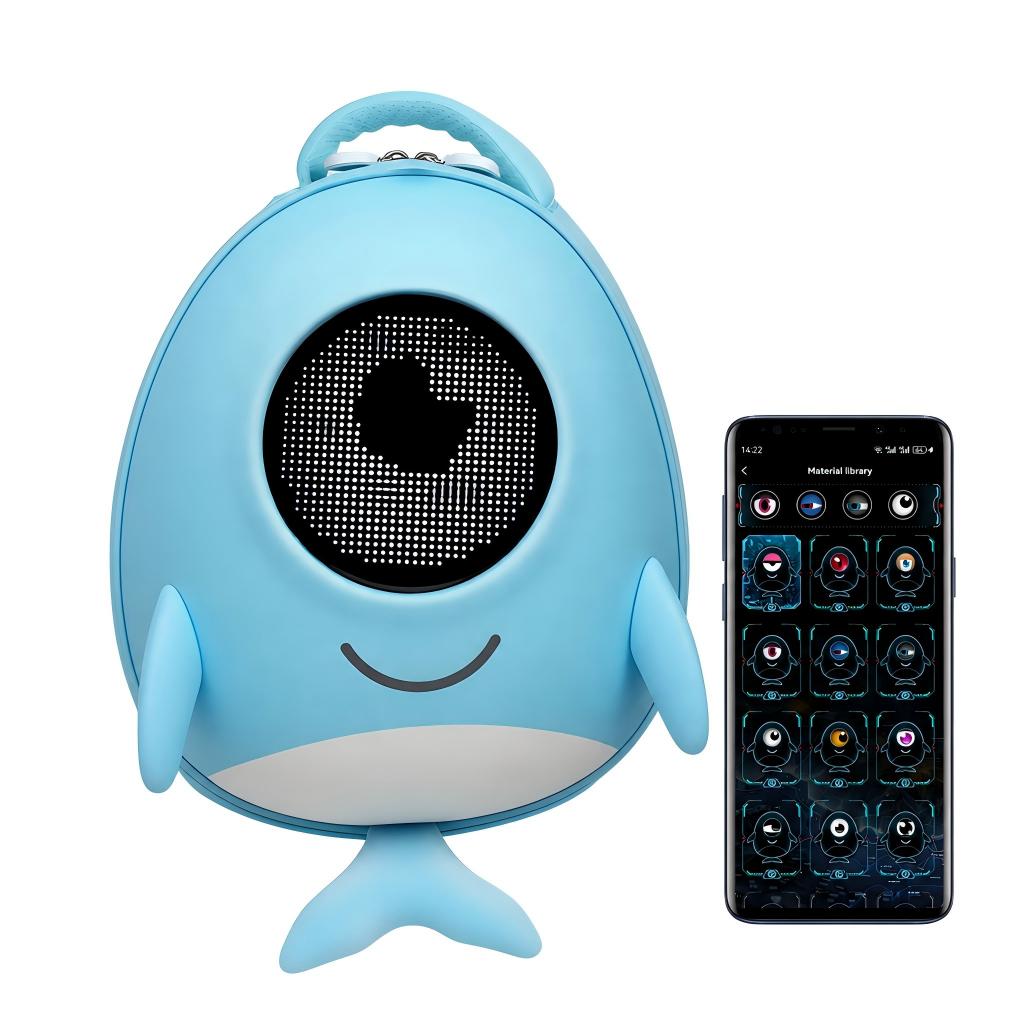 Dolphin Smart LED Backpack for Kids with Custom Pixel Display
