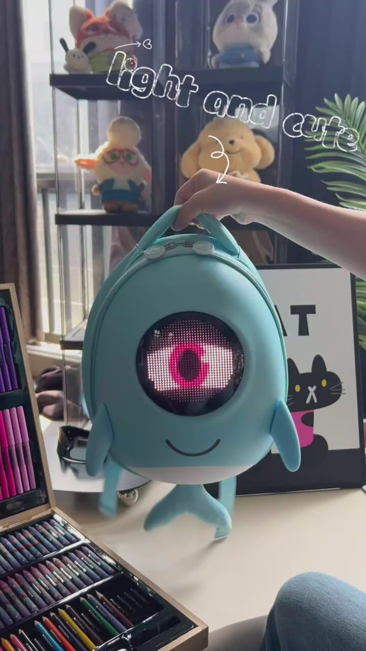 Dolphin Smart LED Backpack for Kids with Custom Pixel Display